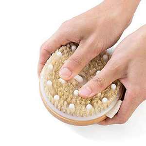 Moderna spazzola da bagno in bambù eco-friendly esfoliante per il corpo in legno spazzola da doccia per una migliore circolazione sanguigna - Product Image 2