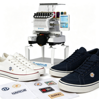 Machine à broder mini-ordinateur à tête unique en stock pour usage domestique et professionnel, 9/12/15 aiguilles, 1200 tr/min, broderie de casquettes et de t-shirts