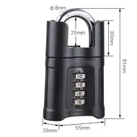 Heavy Duty High Security Outdoor Warehouse Zinc Alloy Resettable Combination Number Anti Cut Digital Code Padlock