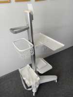 Chariot de travail mobile, chariot pour ordinateur portable, table d'hôpital, chariot à hauteur réglable, chariot pour ordinateur