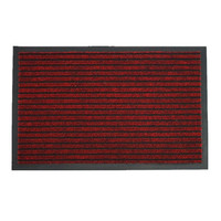 DONGWO Commercial Floor Mat Double Stripes Carpet PVC Non-Slip Hotel Staircase Office Corridor Carpet Grey Mat Runner Rug
