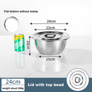 Bol et bassine à salade en acier inoxydable, robustes, <span class=keywords><strong>de</strong></span> qualité alimentaire, durables, empilables, pour la cuisine domestique, vente en gros - Product Image 6
