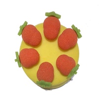 Éponge de bain en forme de gâteau aux fraise, en Polyester souple, forme personnalisée, pour douche d'enfants, nouvelle collection, 1 pièce