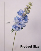 Nouvelles fleurs artificielles au toucher réel, delphiniums et jacinthes bleus, pour la décoration de mariage et de la maison, accessoires de photographie et vente en gros
