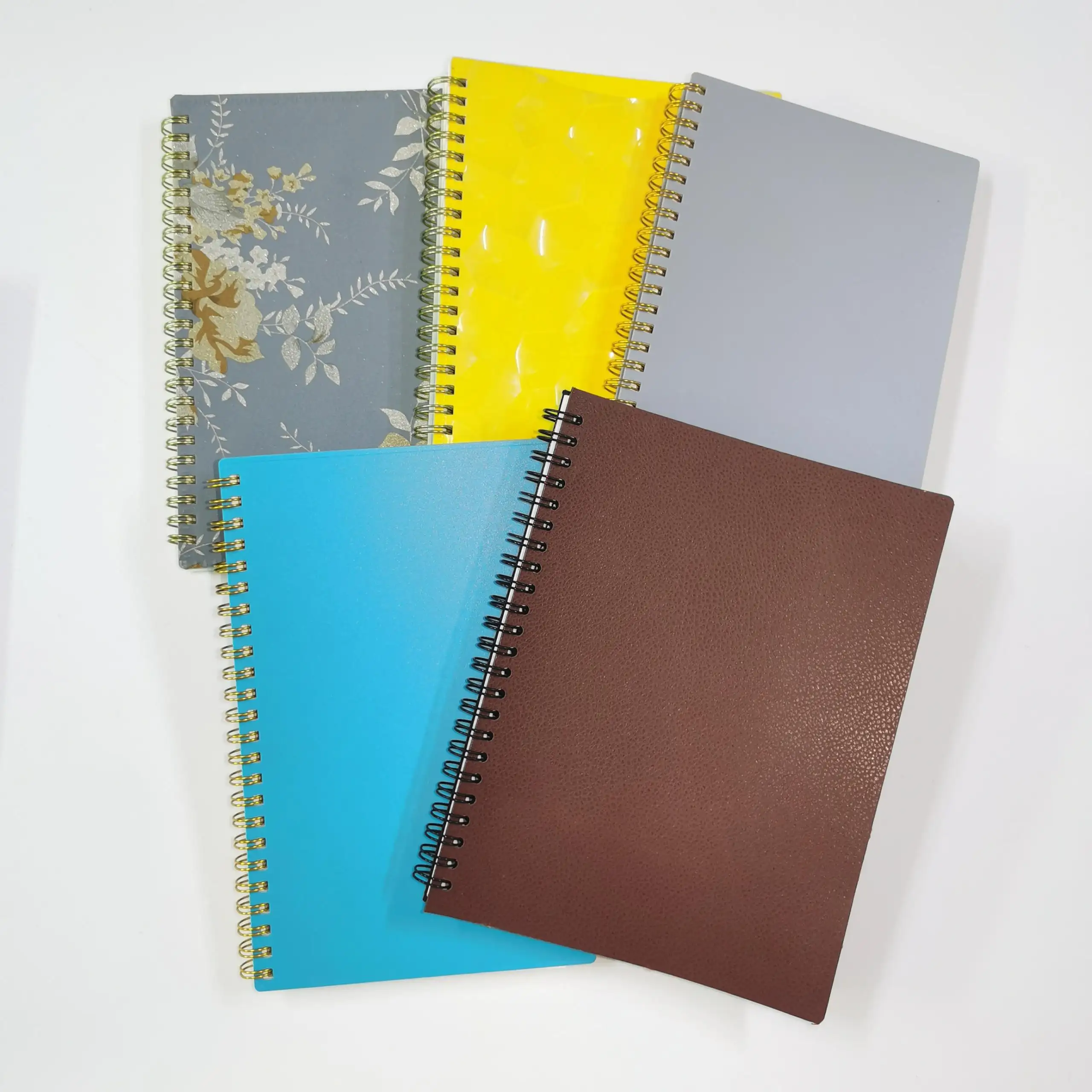 Aangepaste A5 Dagboek Hardcover Lederen Mini Notebook Planners Tijdschriften Papieren Spiraal Notebooks Voor Student