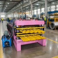 Machine à panneaux de toiture double couche robuste en promotion avec certification CE pour la construction d'entrepôts industriels