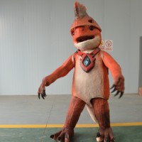 Costume de dinosaure de dessin animé personnalisé et portable, avec structure en acier et plastique, pour parcs d'aventure, centres commerciaux, jardins, spectacles scolaires (sur mesure)