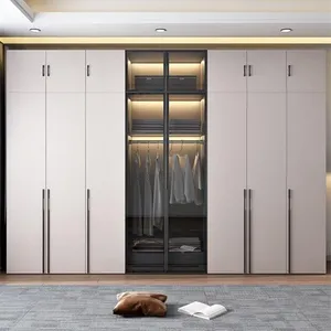 Combinación de Muebles de Madera de Doble Color para Dormitorio, <span class=keywords><strong>Armario</strong></span> Organizador de Ropa - Product Image 6