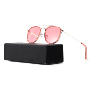 2025 New Fashion Square <b>Pilot</b> Sun Glasses Women New Design Metal Small Frame Gradient Sun Glasses Female Popular Sunglasses - Product Image 5