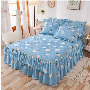 Nuovi Arrivi all'Ingrosso: Copriletto Trapuntato Spesso, Tessile per Letto, Coperta, Lenzuolo Piatto, Copriletto Floreale con Balza - Product Image 1