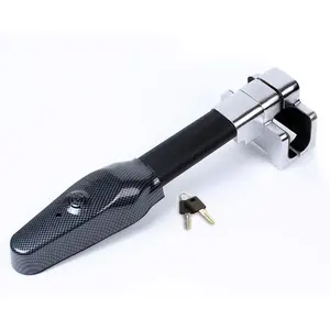 Verrou de <span class=keywords><strong>volant</strong></span> de direction de qualité supérieure avec <span class=keywords><strong>alarme</strong></span> et lumière, dispositif de sécurité antivol pour voiture, verrou de prévention du vol de voiture robuste - Product Image 1