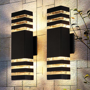 IP65 nhà hiện đại chiếu sáng lên và xuống đèn/ngoài trời ánh sáng/khách sạn biệt thự bên ngoài gắn kết không thấm nước ánh sáng sân vườn ABS tường ánh sáng - Product Image 1