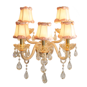 الحديثة داخلي شمعة فاخرة غرفة المعيشة شنقا مصباح غرفة نوم الكريستال الجدار مصباح KTV الممر الزخرفية الإضاءة أضواء الجدار الزجاجي - Product Image 1