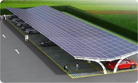 Système de montage solaire pour abri de voiture étanche personnalisé européen Panneau solaire pour abri de voiture en aluminium anti-corrosion