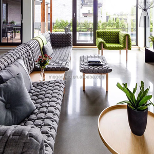 Muebles italianos de lujo para sala de estar, marco de madera maciza, tela personalizada/cuero, edredón grande, juego de sofá, silla de salón para sala de estar - Product Image 2