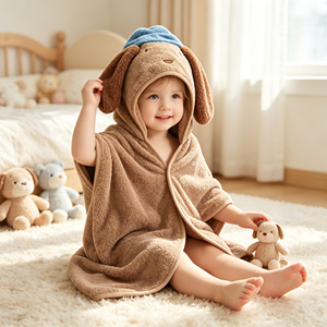 Serviette poncho à capuche en coton personnalisée pour enfants, motif chien mignon, serviette <span class=keywords><strong>de</strong></span> <span class=keywords><strong>bain</strong></span> pour <span class=keywords><strong>bébé</strong></span>, séchage rapide, absorbante, <span class=keywords><strong>cape</strong></span> <span class=keywords><strong>de</strong></span> <span class=keywords><strong>bain</strong></span> pour tout-petits, cadeau <span class=keywords><strong>de</strong></span> douche - Product Image 3