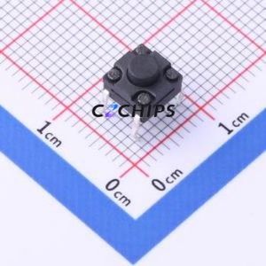 TS-KG10G-BB50F Tactile Switch Through hole Component (THT) Switch Single Pole Single Throw Round Button 2.5N Through Hole - Product Image 1