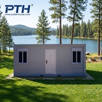 Casas Contenedor Prefabricadas Estándar AU de PTH Factory Supply, Villas de Lujo con Paneles Sándwich de Acero, Instalación Modular Rápida