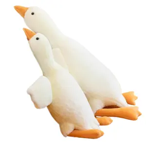 Supplier Soft Toys Stuffed Custom Big White Goose Sleeping Pillow Plush Toy