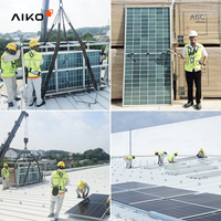 Utilisation pour le toit de la maison Aiko Panneau photovoltaïque mono noir complet 460W 465W 470W 480W 485W Panneaux solaires Neostar 3S54