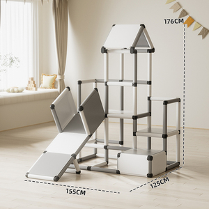 Gimnasio de juegos infantil ecológico para interiores con tobogán y zona de escalada, equipo de entrenamiento de integración para sala sensorial escolar y conjunto para dormitorio - Product Image 3