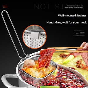 Colador de Acero Inoxidable 304 HUOLI, Colador Plegable para Cocina, Filtro Grueso para Drenar Aceite de Fritura - Product Image 4