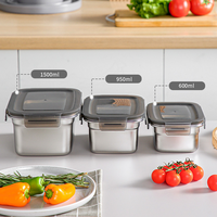 Boîte à bento isotherme pour cuisine, pique-nique en extérieur, préparation de repas, boîte à lunch réutilisable en acier inoxydable, anti-fuite, sans BPA