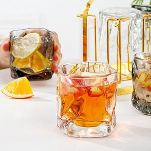 Custom Colors Thick and Reusable Rock and Chunky <strong>Glass</strong> Shot <strong>Glasses</strong> Handcrafted Classic Crystal Whisky <strong>Glass</strong> New Arrival - Product Image 1
