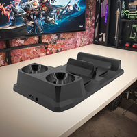 Base de Carga para Controladores de PS4 PS MOVE VR, Estación de Carga con Cable, Base de Carga Cuádruple, Accesorio para Cargar