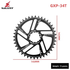 Pédalier en aluminium WUZEI avec disque intégré à montage direct 32T-38T 0/1-Degree Disc compatible <span class=keywords><strong>SRAM</strong></span>, accessoires pour VTT - Product Image 6