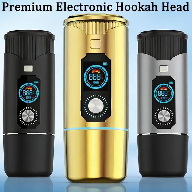 Luxury Small Shisha Head Set Hookah Set Electronic Shisha Hookah Head Electric Hookah with Temperature Display