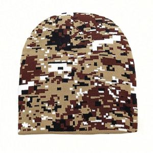 Wholesale Hot Selling New Knitted Beanie <b>Hat</b> in Stock Jacquard Camouflaged Beanie <b>Hat</b> - Product Image 6