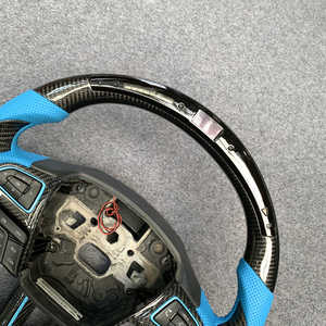 Volant personnalisé en cuir et fibre de carbone CCExcellent pour Focus <span class=keywords><strong>MK3</strong></span>/<span class=keywords><strong>MK3</strong></span> <span class=keywords><strong>RS</strong></span>/<span class=keywords><strong>MK3</strong></span> ST/SE - Design LED sportif, ajustement parfait - Product Image 3