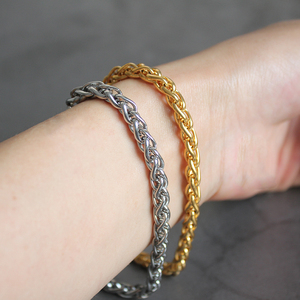 Hip-hop Punk 6MM Men and Women 18K Gold Stainless Steel Bracelet Keel Chain <strong>Fashion</strong> <strong>Accessories</strong>. - Product Image 5