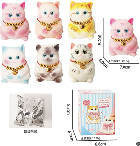 Pinch Cat Juguete de Descompresión de Goma Suave con Sensación de Agua Simulada, Popular en Redes, Adorable Mascota de Peluche con Cara Sonriente Grande - Product Image 2