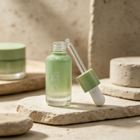 Emballage cosmétique pour soins de la peau avec flacon de toner, flacon de lotion, flacon de sérum, fabricant de flacons en verre avec compte-gouttes rechargeables