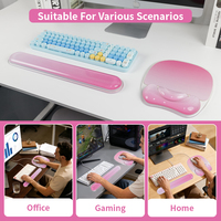 Tapis de souris ergonomique en gel avec repose-poignet, tapis de souris antidérapant en silicone pour le bureau et les jeux