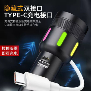 <b>Rechargeable</b> Zoom <b>Flashlight</b> 1000M Led Waterproof Outdoor Tactical Torch With Digital Display And Red Light Mode - Product Image 4
