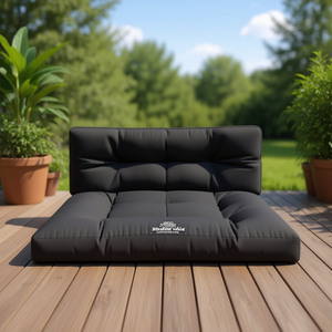 Cojines para Paletas de Tela Negra para Exteriores, 100% Poliéster, Acolchados Grandes y Cómodos para Uso en Todas las Estaciones - Product Image 2