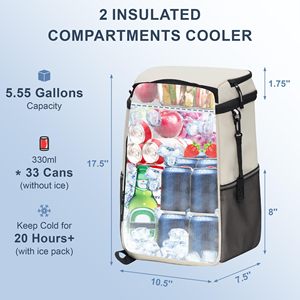 Large Capacity Insulated Leakproof Outdoor Travel Camping Picnic <b>Beach</b> <b>Bag</b> Soft Cooler Backpack - Product Image 3