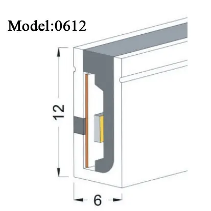 IP67 özel renk su geçirmez koruma ile 0612 boyutu esnek neon ışık akıllı led ışık