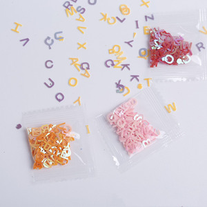 Holographic Nail Glitter Flakes Iridescent Letter <strong>Sequins</strong> DIY Colorful Nail <strong>Art</strong> Supplies Manicure Decoration - Product Image 2