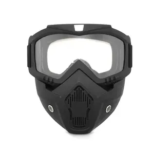 Lunettes de moto rétro personnalisées et masque facial Lunettes de moto Masque facial