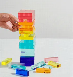 Puzzle Kustom Mainan Kaki Tic Tac Papan Bermain Raksasa Klasik Diy Mainan Blok Bangunan Raksasa Permainan Susun Akrilik