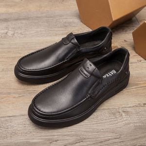 Zapatos de Seguridad de Oficina para Hombre, con Logotipo Personalizado, de Alta Calidad, Punta Cuadrada, Transpirables, Antideslizantes, de Piel Vacuna, con Cierre de Cordones - Product Image 1