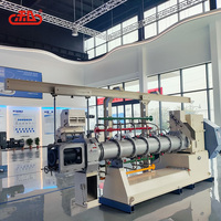 HXJX Molino de alimento para peces animales extrusora de un solo tornillo doble máquina de fabricación de alimento para peces flotante