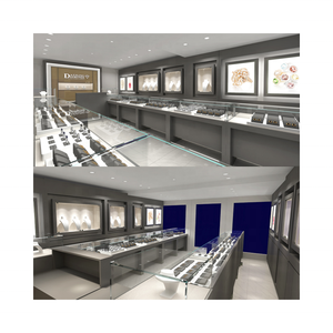 Comptoir de vente au détail en acier inoxydable pour centre commercial, vitrine de bijouterie en verre, rangement étanche et robuste - Product Image 6