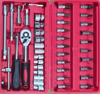Juego de 46 Piezas de Destornilladores Manuales con Puntas de Acero al Carbono, Juego de Herramientas Mecánicas Personalizables OEM en Caja