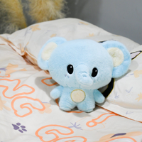 Peluche personnalisée en forme d'éléphant bleu ciel, mignonne et douce, jouet animal en peluche, vente en gros d'usine, commandes en gros B2B, ODM