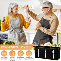 Organisateur de couverts en acrylique pour couteaux, cuillères et fourchettes, idéal pour armoire de cuisine et salle à manger